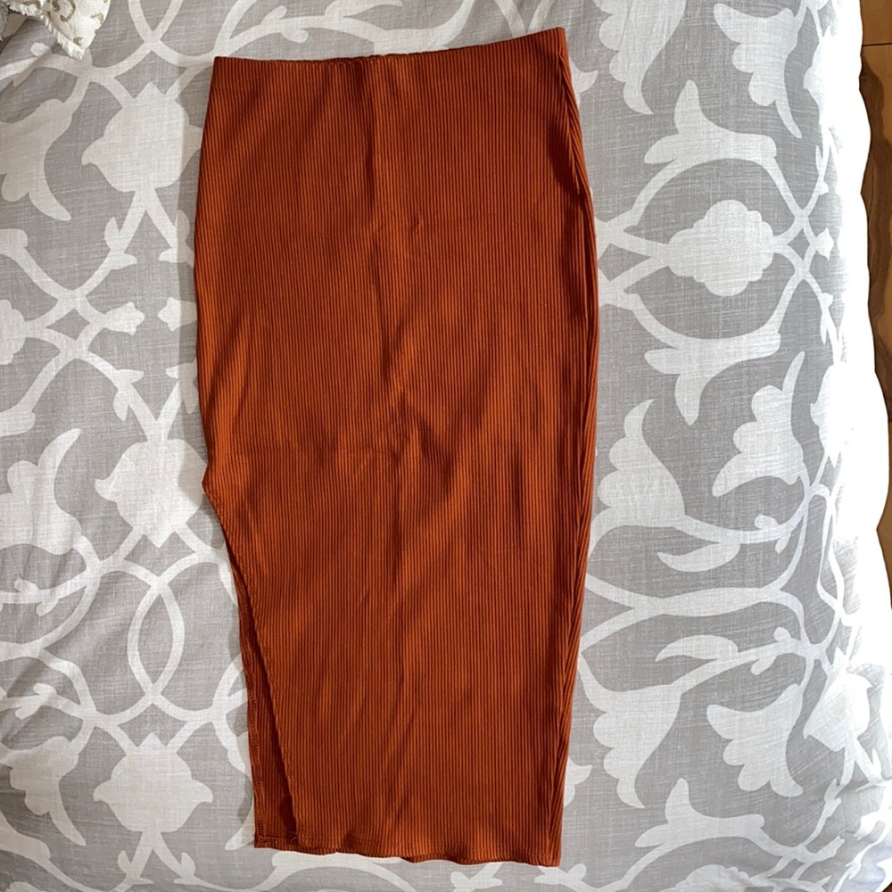Rust Orange Ribbed Two-Piece Set - image 5